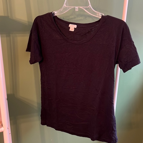 Black linen jcrew tee! Like new! - Picture 1 of 1